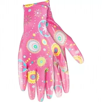 Перчатки садовые из полиэстера с нитриловым обливом, красные, L PALISAD 67747 купить в Нижневартовске