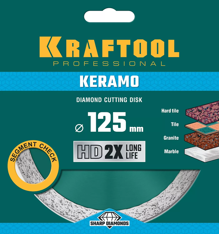 Диск алмазный отрезной для УШМ KERAMO 36684-125 купить в Нижневартовске