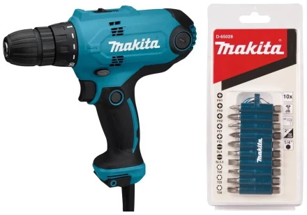 Дрель-шуруповёрт Makita DF0300X3 сетевая купить в Нижневартовске