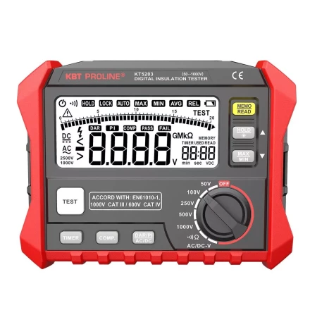 Тестер сопротивления изоляции до 100 ГОм КВТ KT 5203 PROLINE (89638) купить в Нижневартовске
