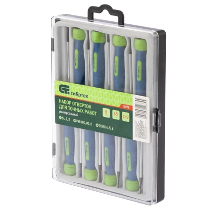 Набор отверток для точных работ универсальный 8 шт Crv Сибртех 13378 купить в Нижневартовске