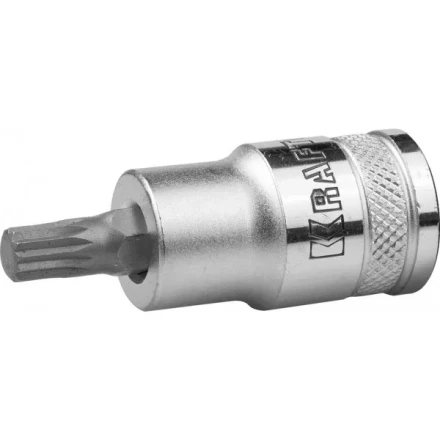 Торцовая бита-головка KRAFTOOL "INDUSTRIE QUALITAT", материал S2, SPLINE, сатинированная, 1/2", M8 27911-08_z01 купить в Нижневартовске