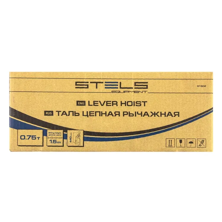 Таль цепная рычажная, 0.75 т, h подъема 1.5 м Stels 51902 купить в Нижневартовске