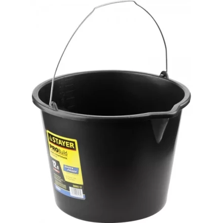 Ведро STAYER "PROFI" строительное пластмассовое с носиком, 12л 06083-12 купить в Нижневартовске