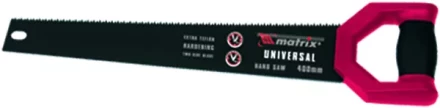 Ножовка по дереву UNIVERSAL,400 мм две рабочие кромки 13-14 TPI и 7-8 TPI,тефлоновое покр. MATRIX 23571 купить в Нижневартовске