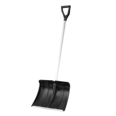 Лопата для уборки снега пластиковая, 470х350х1340 мм, алюминиевый черенок, Россия, Сибртех 61662 купить в Нижневартовске