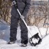 Лопата для уборки снега пластиковая, 470х350х1340 мм, алюминиевый черенок, Россия, Сибртех 61662 купить в Нижневартовске
