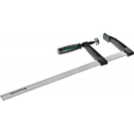 Струбцина, KRAFTOOL 32011-120-500, тип &quot;F&quot;, DIN 5117, двухкомпонентная ручка, 120х500мм 32011-120-500 купить в Нижневартовске