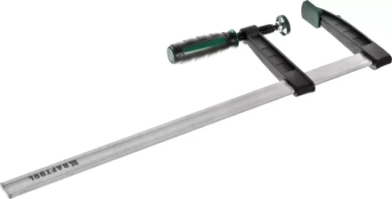 Струбцина, KRAFTOOL 32011-120-500, тип "F", DIN 5117, двухкомпонентная ручка, 120х500мм 32011-120-500 купить в Нижневартовске