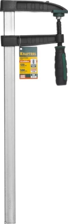 Струбцина, KRAFTOOL 32011-120-500, тип "F", DIN 5117, двухкомпонентная ручка, 120х500мм 32011-120-500 купить в Нижневартовске