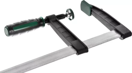 Струбцина, KRAFTOOL 32011-120-500, тип "F", DIN 5117, двухкомпонентная ручка, 120х500мм 32011-120-500 купить в Нижневартовске