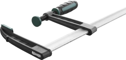 Струбцина, KRAFTOOL 32011-120-500, тип &quot;F&quot;, DIN 5117, двухкомпонентная ручка, 120х500мм 32011-120-500 купить в Нижневартовске