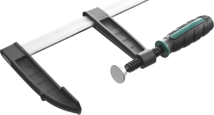 Струбцина, KRAFTOOL 32011-120-500, тип "F", DIN 5117, двухкомпонентная ручка, 120х500мм 32011-120-500 купить в Нижневартовске