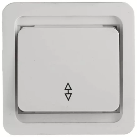 Выключатель СВЕТОЗАР "ГАММА" проходной одноклавишный, без подсветки, цвет белый, 10А/~250В SV-54137-W купить в Нижневартовске