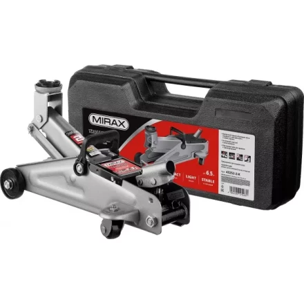 Домкрат гидравлический подкатной, 2т, 130-315мм, в кейсе, MIRAX 43252-2-K 43252-2-K купить в Нижневартовске