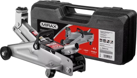 Домкрат гидравлический подкатной, 2т, 130-315мм, в кейсе, MIRAX 43252-2-K 43252-2-K купить в Нижневартовске