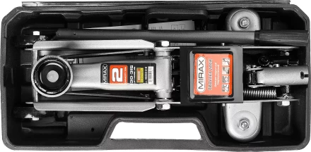 Домкрат гидравлический подкатной, 2т, 130-315мм, в кейсе, MIRAX 43252-2-K 43252-2-K купить в Нижневартовске