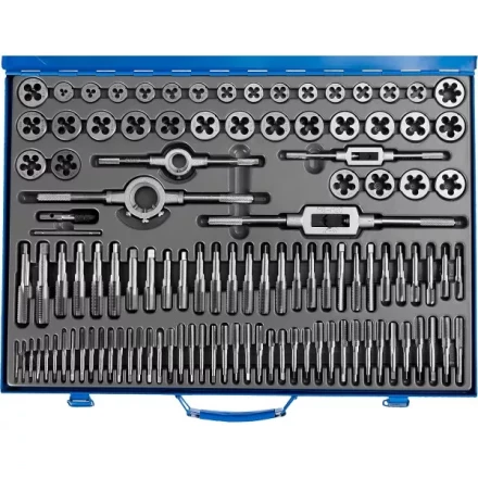 Набор метчиков и плашек ЗУБР "ПРОФЕССИОНАЛ", сталь Р6М5, 110 предметов 28110-H110 купить в Нижневартовске