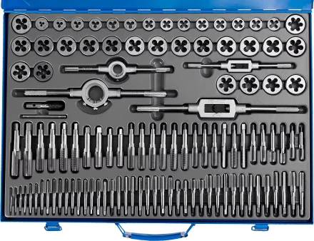 Набор метчиков и плашек ЗУБР "ПРОФЕССИОНАЛ", сталь Р6М5, 110 предметов 28110-H110 купить в Нижневартовске