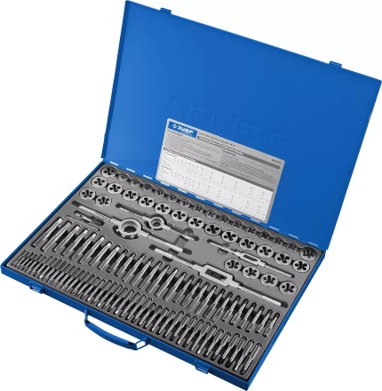 Набор метчиков и плашек ЗУБР "ПРОФЕССИОНАЛ", сталь Р6М5, 110 предметов 28110-H110 купить в Нижневартовске