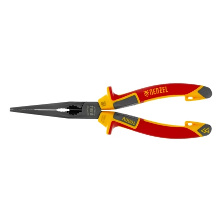 Длинногубцы прямые Denzel 17305, диэлектрические рукоятки до 1000 В, трехкомпонентные рукоятки, 205мм купить в Нижневартовске