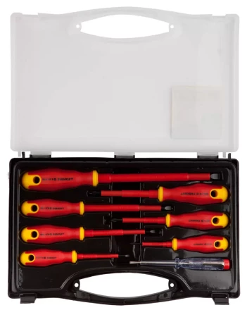 Набор STAYER "PROFI" "ELECTRO": Отвертки диэлектрические, тестер, 100-250В, Cr-V, 8шт 25145-H8_z01 купить в Нижневартовске