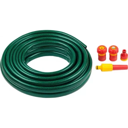 Набор поливочный GRINDA: Шланг 3/4"x15 м, наконечник-распылитель, поливочная арматура 428497-3/4-15 купить в Нижневартовске