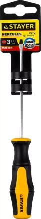 Отвертка STAYER "MASTER" "HERCULES", Сr-V, противоскользящая рукоятка, SL3,0x100мм 25051-03-10_z02 купить в Нижневартовске