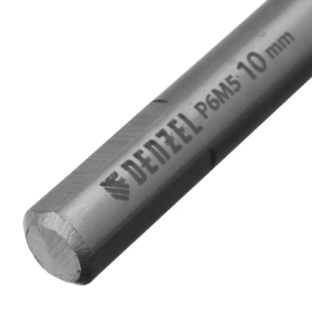 Сверло спиральное по металлу Denzel, 10 x 133 мм, Р6М5, Golden Tip, 718242 купить в Нижневартовске