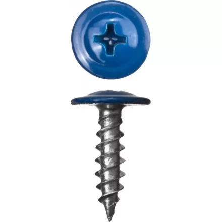 Саморезы ЗУБР с прессшайбой по листовому металлу до 0,9 мм, окрашенные в RAL-5005, PH2, 4,2х16 мм, 500шт 300191-42-016-5005 купить в Нижневартовске