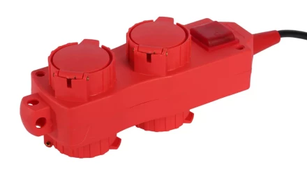 Удлинитель СВЕТОЗАР электрический с заземлением, выключатель, евро, 4 (2х2) гнезда, с крышками, 5м SV-55017-5 купить в Нижневартовске