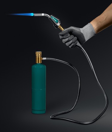 Blue Fire KS-8000  горелка для МАПП / MAPP газа,  с пъезоподжигом, на баллон c резьбовым соединением US 1, 2000°C 55512 купить в Нижневартовске