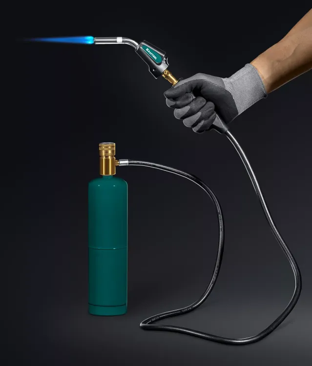 Blue Fire KS-8000  горелка для МАПП / MAPP газа,  с пъезоподжигом, на баллон c резьбовым соединением US 1, 2000°C 55512 купить в Нижневартовске