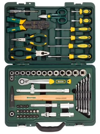 Набор KRAFTOOL "INDUSTRIE" Слесарно-монтажный инструмент, 59 предметов 27977-H59 купить в Нижневартовске