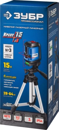 Нивелиры лазерные Крест-15 двухлучевой со штативом серия ПРОФЕССИОНАЛ купить в Нижневартовске