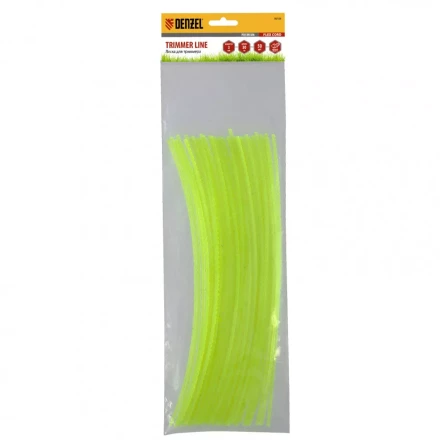 Леска для триммера &quot;зубчатый квадрат&quot; нарезанная 3 мм х 30 см 50 шт Flex cord Denzel 96104 купить в Нижневартовске