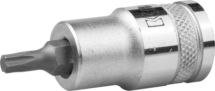 Торцовая бита-головка KRAFTOOL "INDUSTRIE QUALITAT", материал S2, TORX, сатинированная, 1/2", Т27 27905-27_z01 купить в Нижневартовске