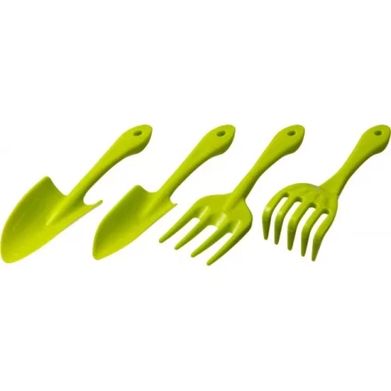 Набор садовый РОСТОК пластиковый, 4 предмета: Вилка, грабельки, 2 совка 421429-H4 купить в Нижневартовске