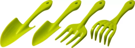 Набор садовый РОСТОК пластиковый, 4 предмета: Вилка, грабельки, 2 совка 421429-H4 купить в Нижневартовске