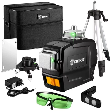 Уровень лазерный DEKO DKLL12PG1 SET2, 065-0235, со штативом купить в Нижневартовске
