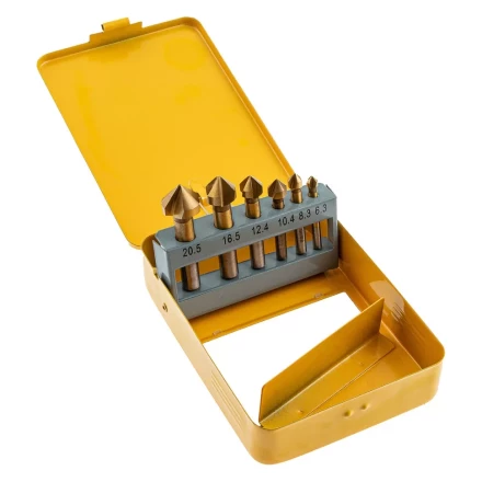 Набор зенковок Denzel 72313, HSS, M3-M10, 6 шт, металл. кейс купить в Нижневартовске