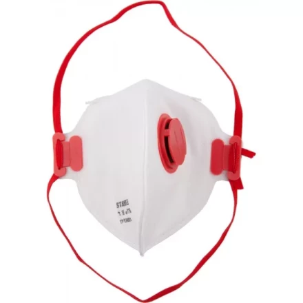 Полумаска фильтрующая STAYER "MASTER" плоская, с клапаном, многослойная, класс защиты FFP1 11116 купить в Нижневартовске