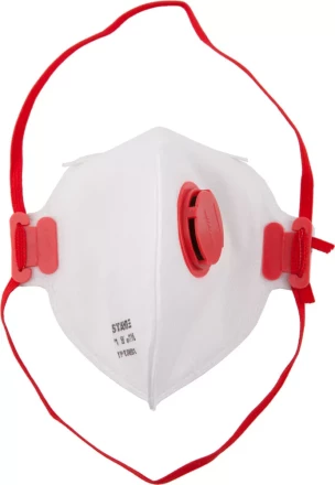 Полумаска фильтрующая STAYER "MASTER" плоская, с клапаном, многослойная, класс защиты FFP1 11116 купить в Нижневартовске