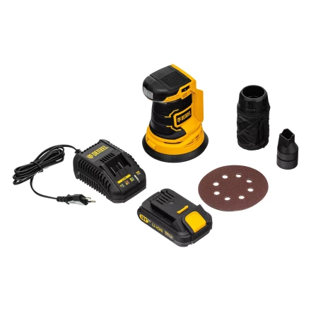 Машина шлифовальная эксцентриковая аккумуляторная Denzel 28470 COS-125, 18В Li-Ion купить в Нижневартовске