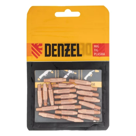 Токосъемный наконечник под проволоку 1,2 мм, М6х28, E-CU, 20 шт для MIG горелки тип 24 Denzel 93648 купить в Нижневартовске