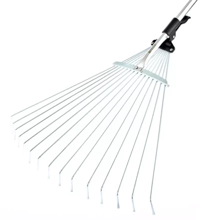 Грабли веерные стальные Palisad, 190 - 520 х 1200 - 1500 мм, 15 зубьев, раздвижные, стальной черенок, 6175655 купить в Нижневартовске