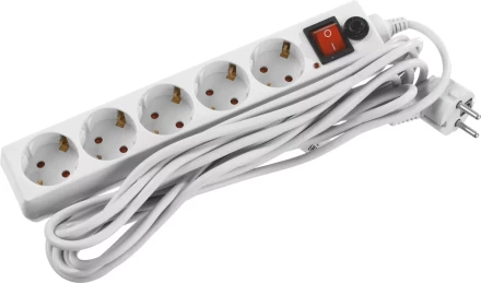Сетевой фильтр STAYER "MASTER" электрический, 5 гнезд, макс. мощн. 2200 Вт, 5м 55066-5 купить в Нижневартовске