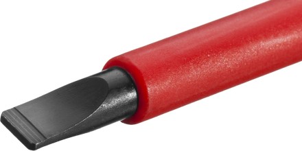 Отвертка KRAFTOOL, высоковольтная, Cr-Mo-V стержень, двухкомпонент. маслобензостойкая рукоятка, SL, 2,5х75мм 250083-2.5-075 купить в Нижневартовске