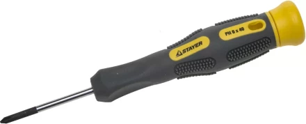 Отвертка STAYER "PROFESSIONAL" "MAX-GRIP" для точн работ, Cr-V, двухкомп рукоятка, магнит наконечник, PH №0x40мм 25826-0-040 G купить в Нижневартовске