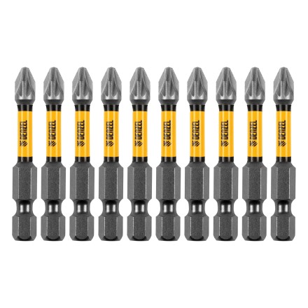 Бита IMPACT, PZ2x50 мм, лазерная обработка шлица, сталь S2, 10 шт., Е 6,3 Denzel 11692 купить в Нижневартовске